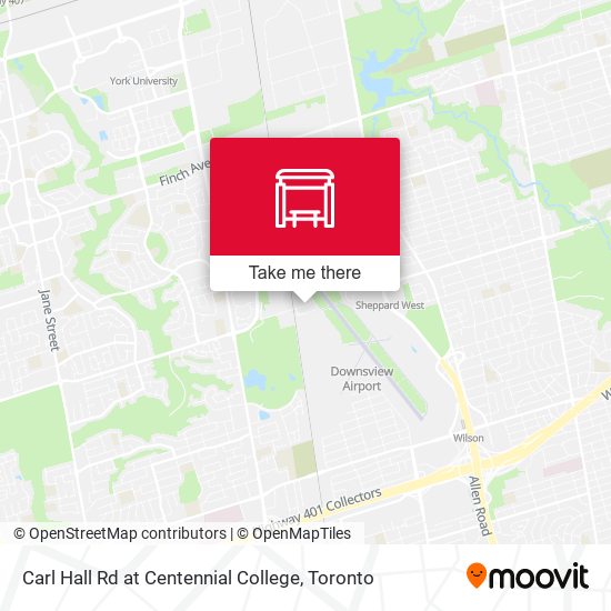 Carl Hall Rd at Centennial College plan
