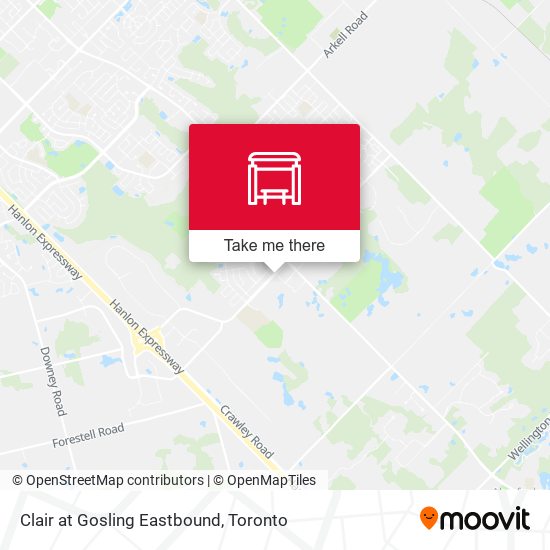 Clair at Gosling Eastbound map