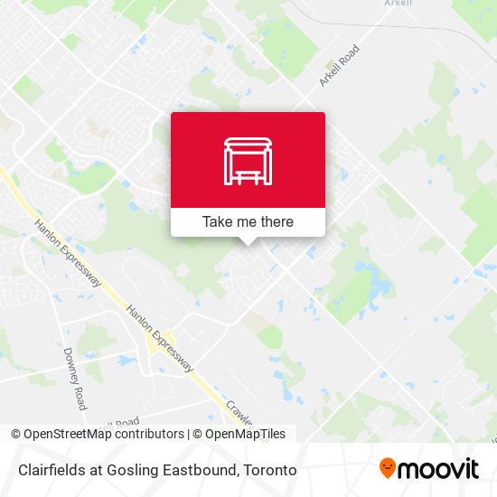 Clairfields at Gosling Eastbound map