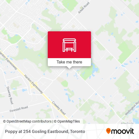 Poppy at 254 Gosling Eastbound map