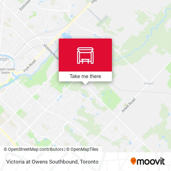 Victoria at Owens Southbound map