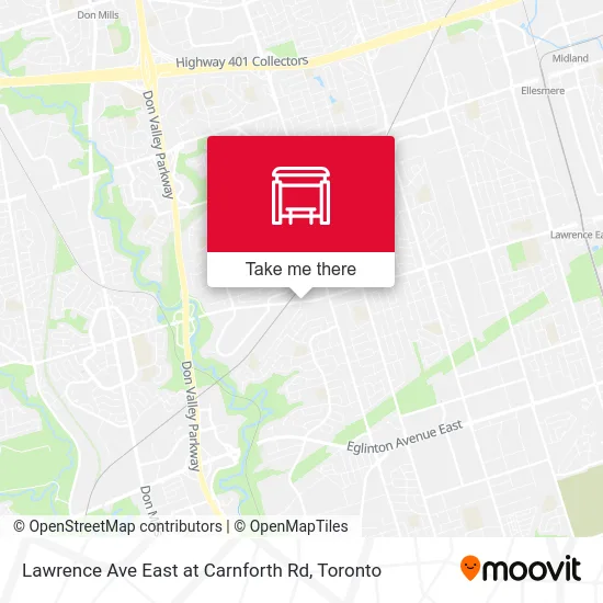 Lawrence Ave East at Carnforth Rd map