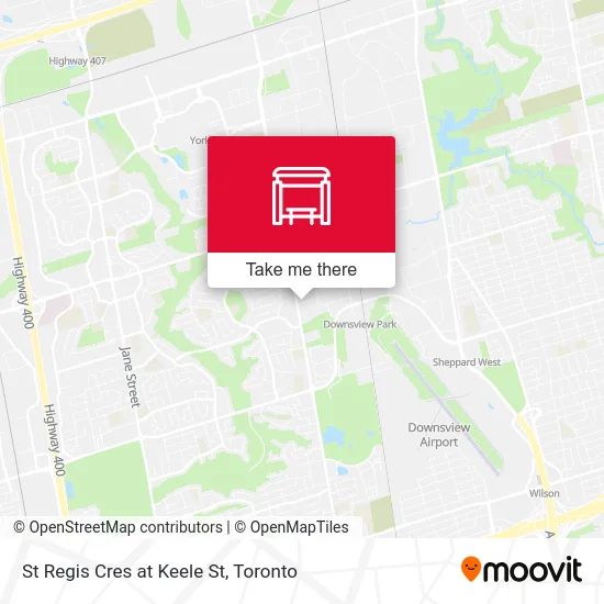 St Regis Cres at Keele St map