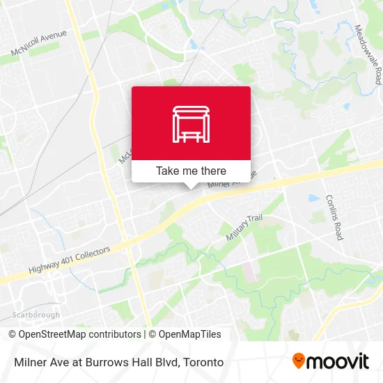 Milner Ave at Burrows Hall Blvd map