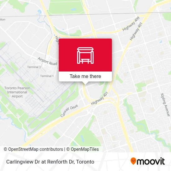 Carlingview Dr at Renforth Dr map