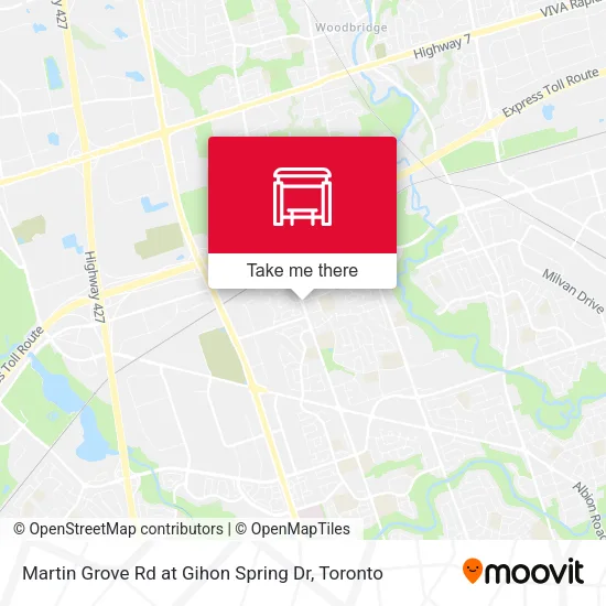 Martin Grove Rd at Gihon Spring Dr map