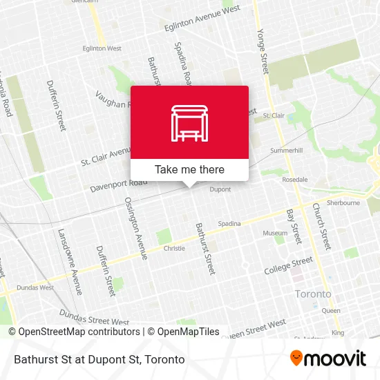 Bathurst St at Dupont St map