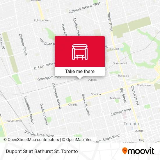 Dupont St at Bathurst St map