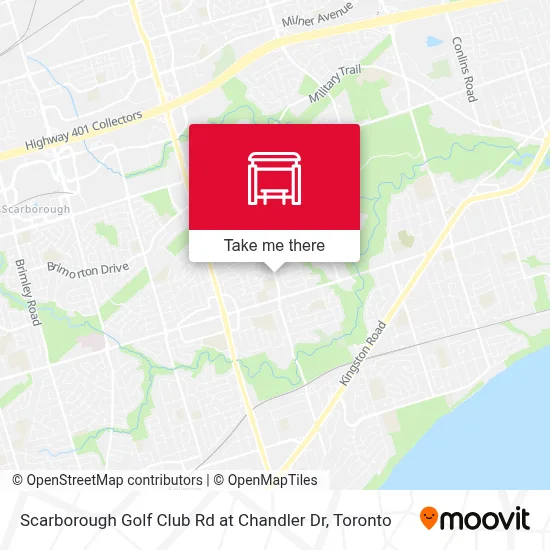 Scarborough Golf Club Rd at Chandler Dr map