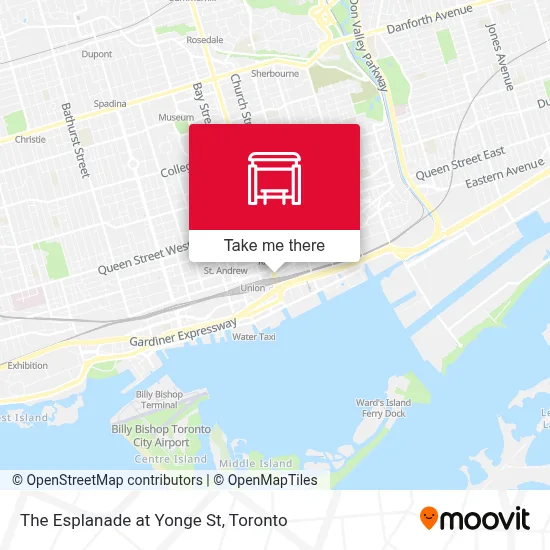 The Esplanade at Yonge St map