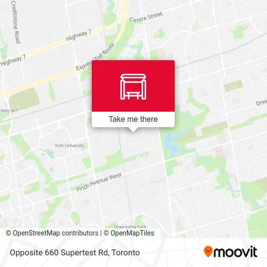 Opposite 660 Supertest Rd map