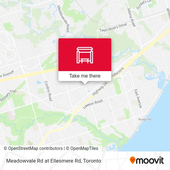 Meadowvale Rd at Ellesmere Rd map