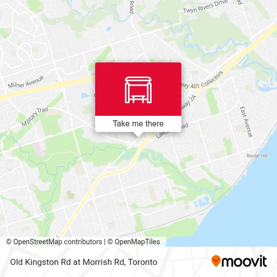 Old Kingston Rd at Morrish Rd map