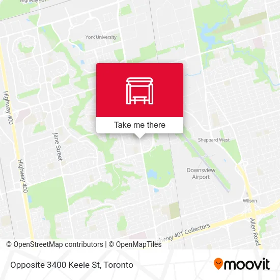 Opposite 3400 Keele St map