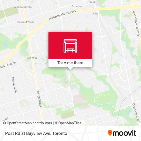Post Rd at Bayview Ave map