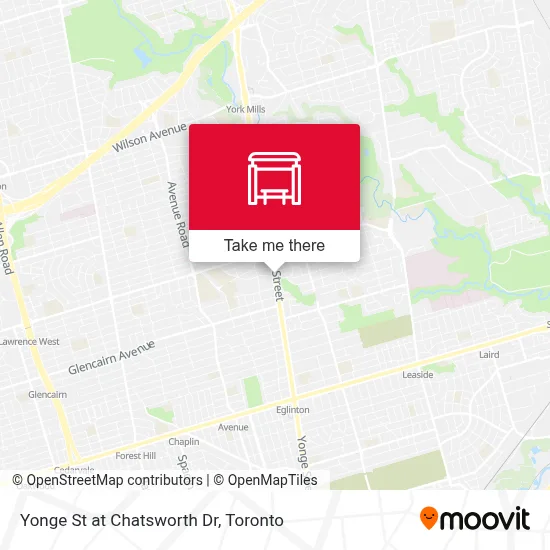 Yonge St at Chatsworth Dr map