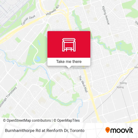 Burnhamthorpe Rd at Renforth Dr map