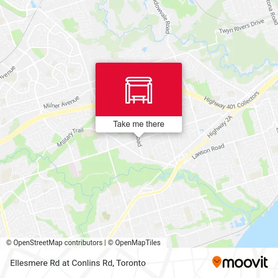 Ellesmere Rd at Conlins Rd map