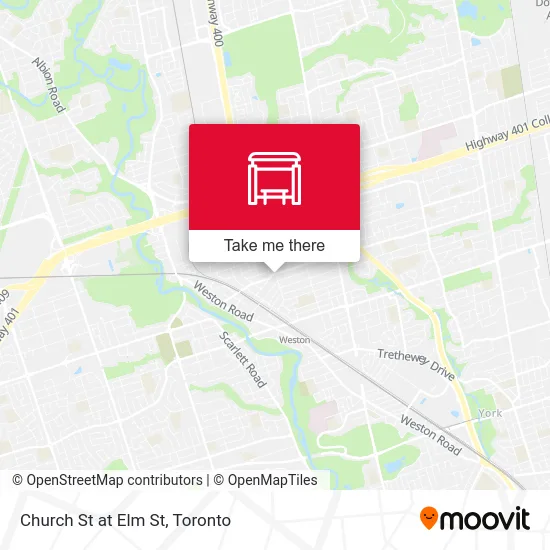 Church St at Elm St map