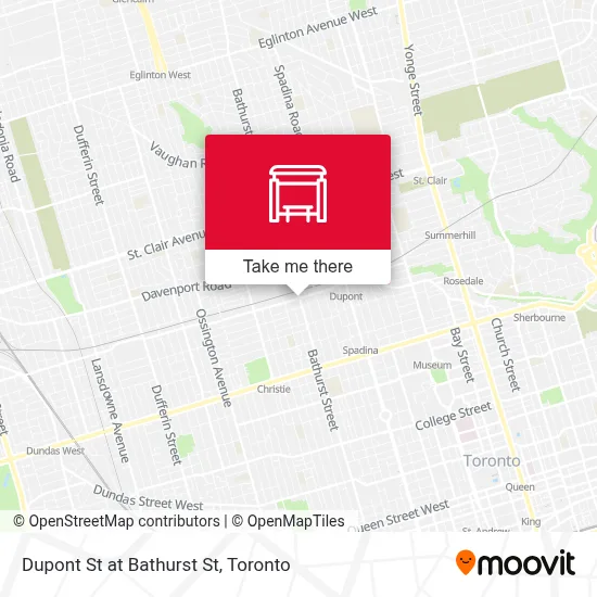Dupont St at Bathurst St map