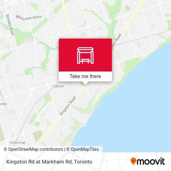Kingston Rd at Markham Rd map