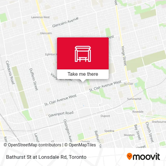 Bathurst St at Lonsdale Rd map