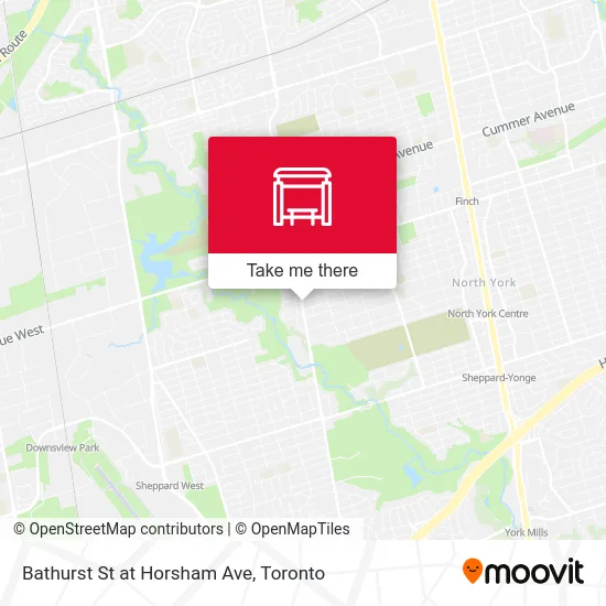 Bathurst St at Horsham Ave map