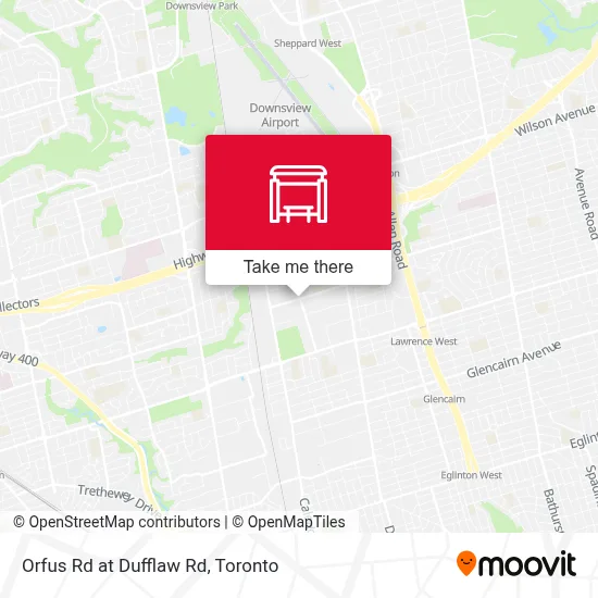Orfus Rd at Dufflaw Rd map