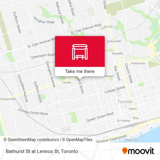 Bathurst St at Lennox St map
