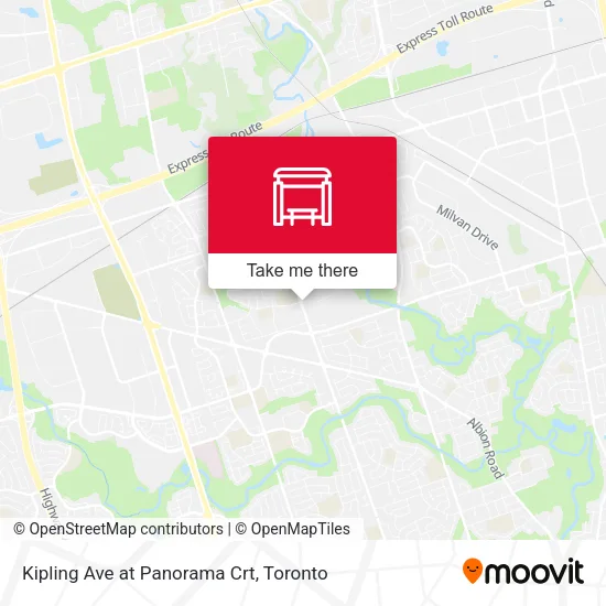 Kipling Ave at Panorama Crt map