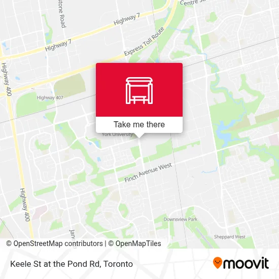 Keele St at the Pond Rd map