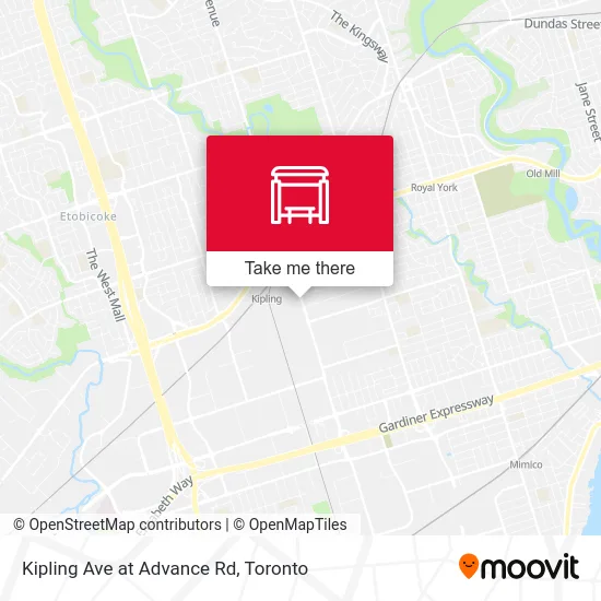 Kipling Ave at Advance Rd map