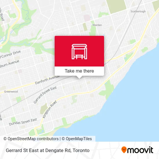 Gerrard St East at Dengate Rd map