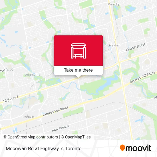 Mccowan Rd at Highway 7 map