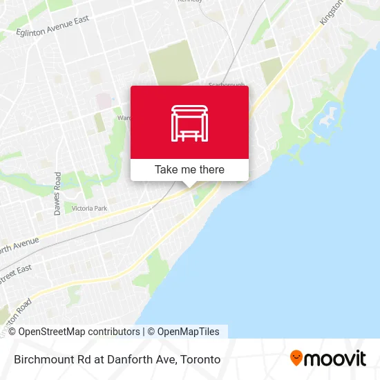 Birchmount Rd at Danforth Ave map