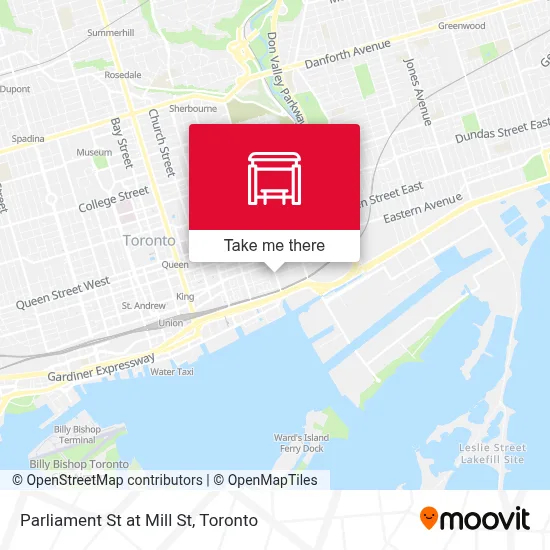 Parliament St at Mill St map