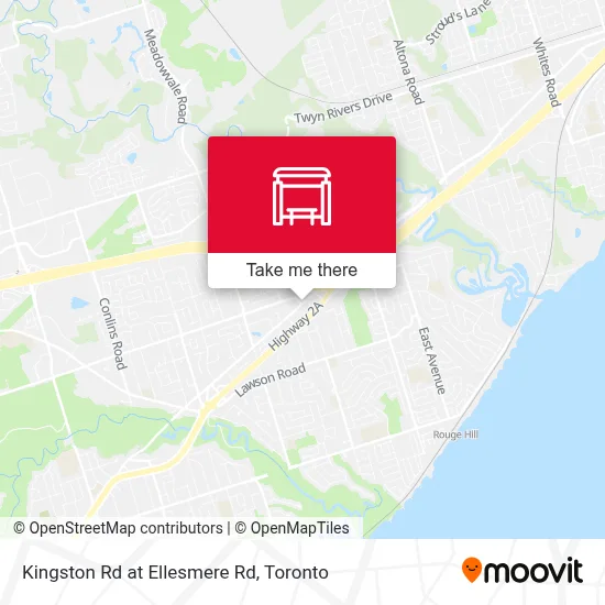 Kingston Rd at Ellesmere Rd map