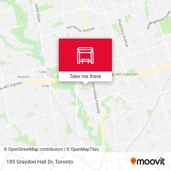 185 Graydon Hall Dr map