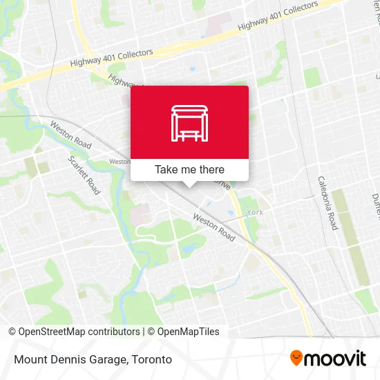 Mount Dennis Garage map