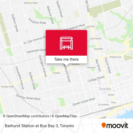 Bathurst Station at Bus Bay 3 map