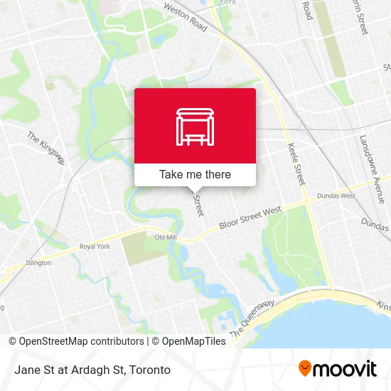 Jane St at Ardagh St map