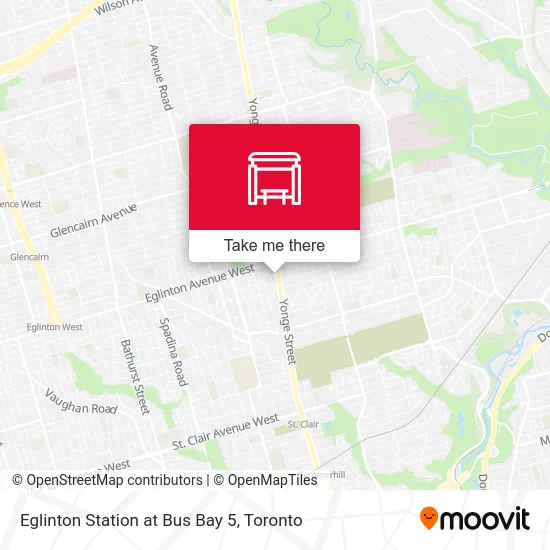 Eglinton Station at Bus Bay 5 map