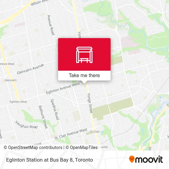 Eglinton Station at Bus Bay 8 map
