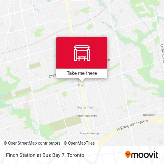 Finch Station at Bus Bay 7 map