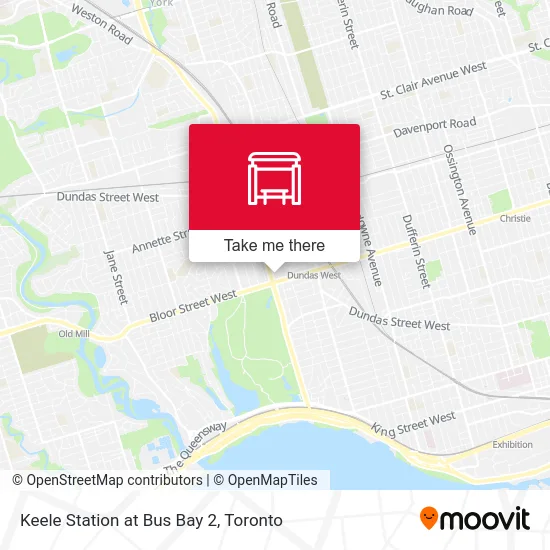 Keele Station at Bus Bay 2 map