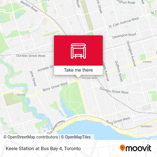 Keele Station at Bus Bay 4 map