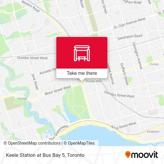 Keele Station at Bus Bay 5 map