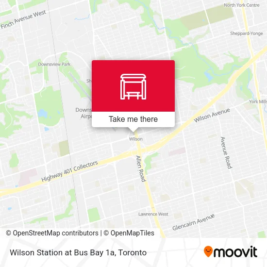 Wilson Station at Bus Bay 1a map
