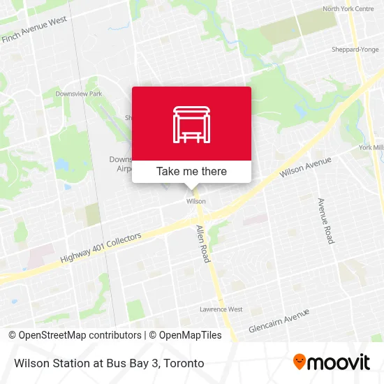 Wilson Station at Bus Bay 3 map