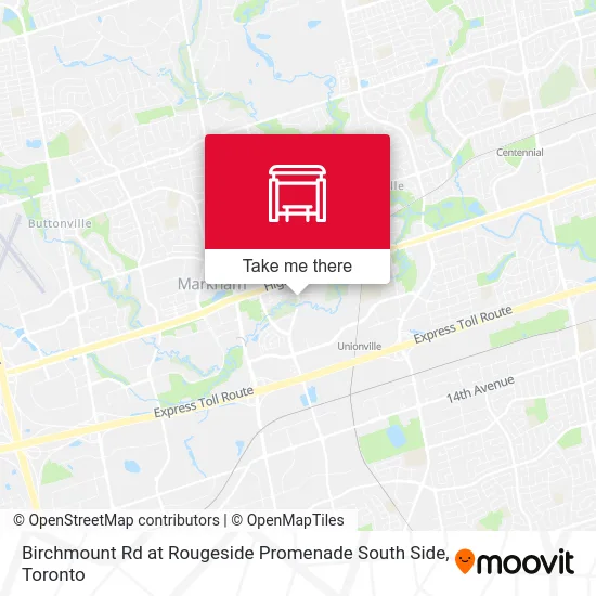 Birchmount Rd at Rougeside Promenade South Side map